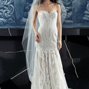 Wtoo Twyla 15713 Wedding Gown Size 12 Sample Ivory